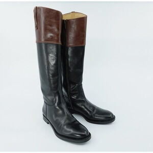 Enzo Angiolini Riding Boots Women 5.5 Black Leather Equestrian Dressage Timeless